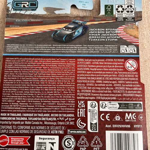 Disney Pixar Cars Mattel Jackson Storm Global Racers Cup new