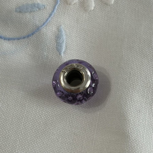 Pandora purple Murano charm SS 925