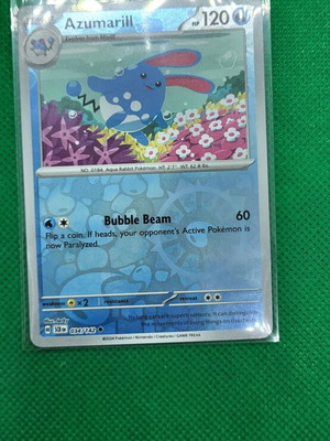 Azumarill 034/142 Stellar Crown SCR EN Pokemon SV Reverse Holo καινούργιο