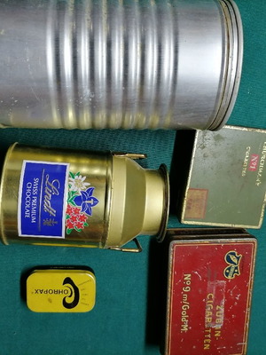 Колекционерски метални кутии употребявани, комплект от 5 броя