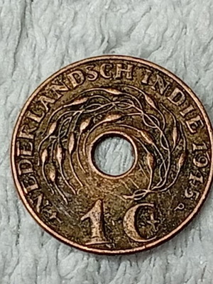 Dutch East Indies 1945 1 Cent Coin used