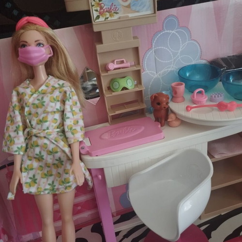 Barbie wellness set with doll, furniture and accessories, Mattel
