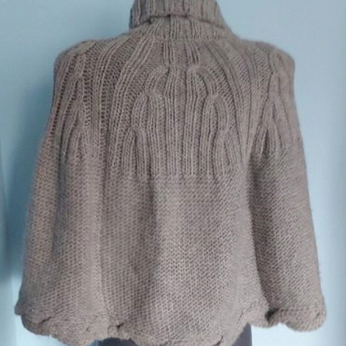 Designer poncho by Nora like new, handmade, gray