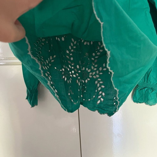 Julia Bergovich blouse airy summer like new, green turquoise size S