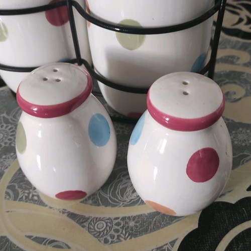 Kitchen items new unused for oil, vinegar, salt, pepper