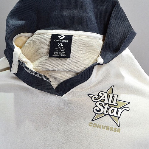 Converse long-sleeve polo dress, natural ivory, size 13-15 years