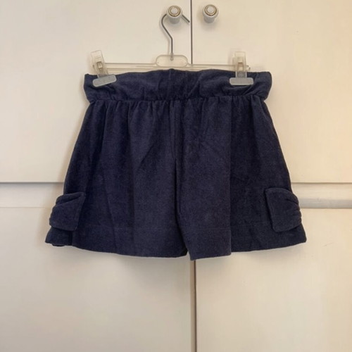 Shorts dark blue suede with bow design like new