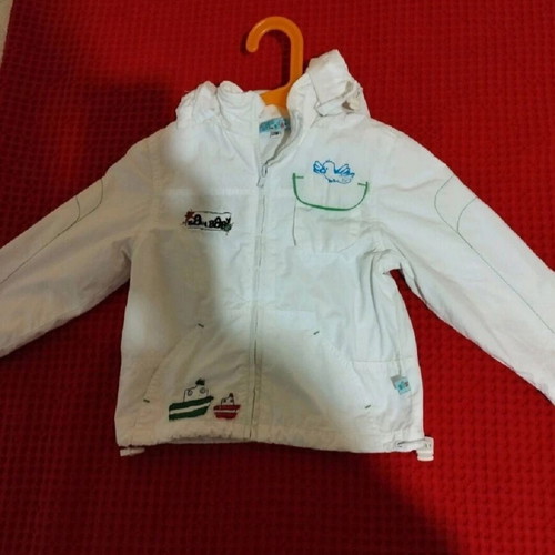 Baby jacket for 21 months like new, white with cotton lining