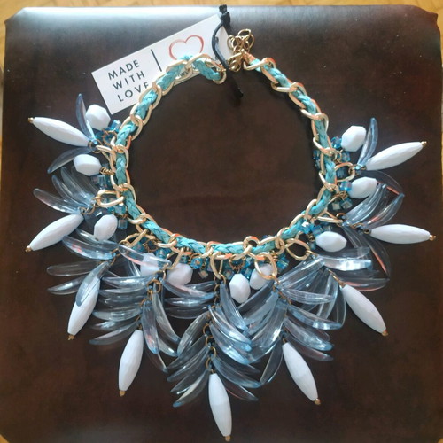 Necklace new in blue and turquoise shades