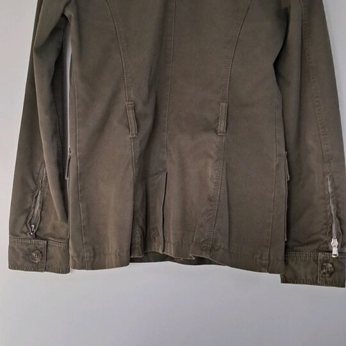 Benetton olive parka jacket like new with waist belt size S