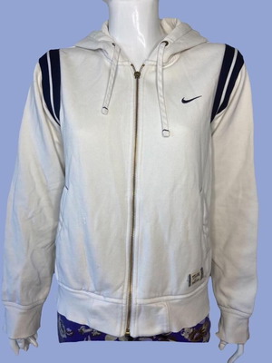 Ζακέτα Nike με κουκούλα μεταχειρισμένη, μέγεθος M, άσπρη