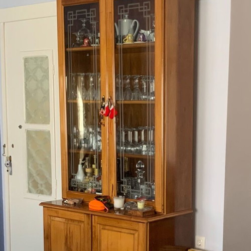 Handmade solid walnut bookcase like new