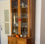 Handmade solid walnut bookcase like new