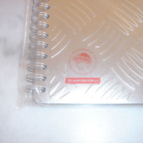 Olympiakos notebook with metallic covers new, Thrylos