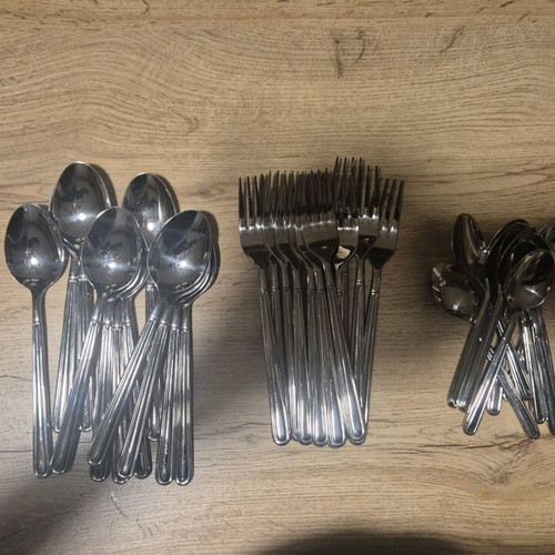 Cutlery set used, 58 pieces