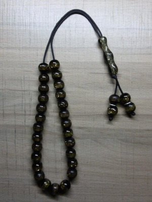 Handmade komboloi with 27+ beads and 4 acrylic beads