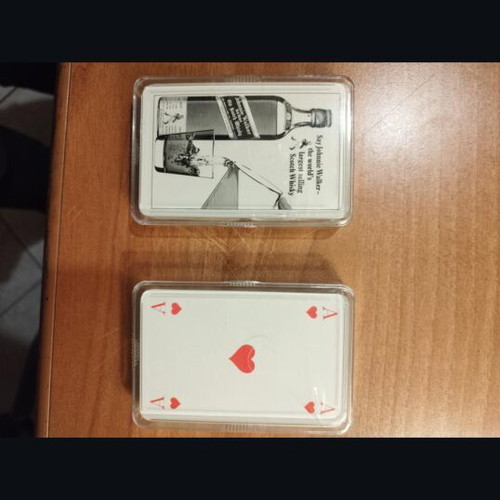 Johnie Walker playing cards like new, 1970s, 10cm, sealed