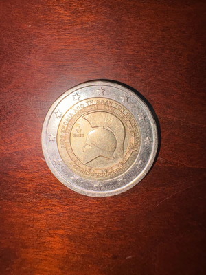2 Euro Coin Greece 2020 new, 2500 Years Since the Battle of Thermopylae