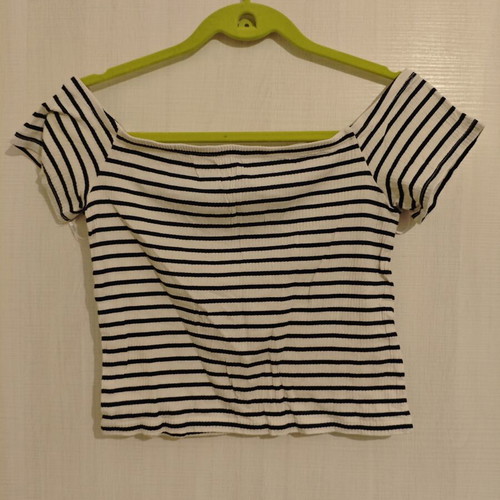 Mango crop top stripes new