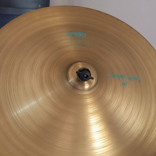 Paiste 101 Brass 16" China Cymbal with Boom Stand like new