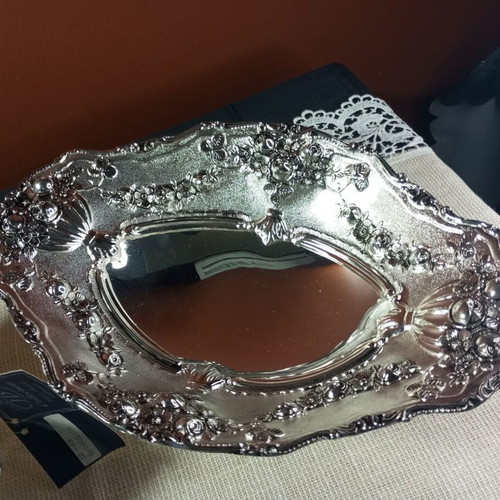 JD Collection Vintage Silver Plated Set of 2 Fruit Bowl and Bread Tray new
