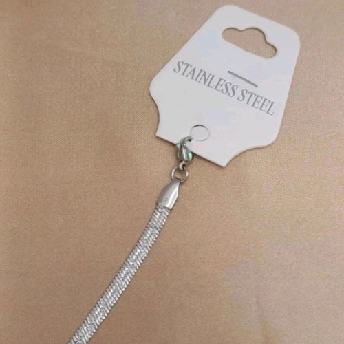 Steel snake chain bracelet new, silver