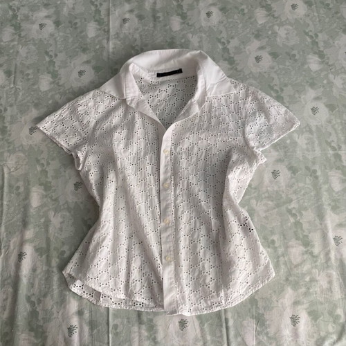 Y2K Coquette White Lace Blouse Raxevsky like new