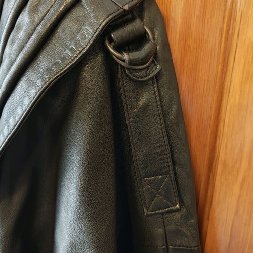Γυναικείο δερμάτινο μπουφάν vintage 80's medium μεταχειρισμένο, μαύρο