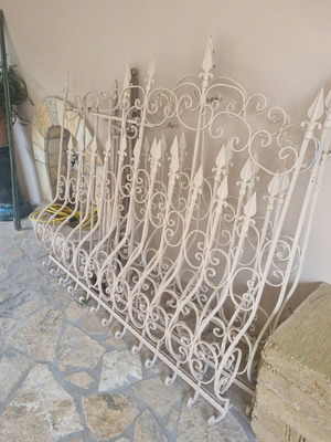 Handmade wrought iron railings like new painted