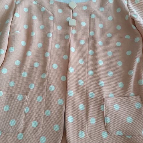 Le Vertige polka dot peach cardigan like new, size S