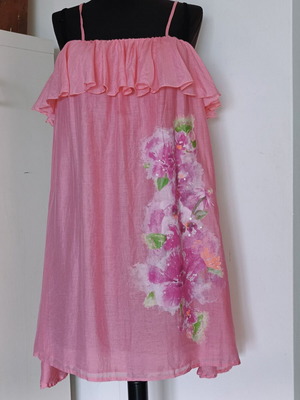 Pierre Cardin Vintage new silk dress XL/XXL pink