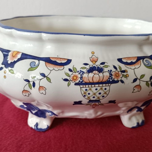 French faience soup tureen with platter and lid, like new