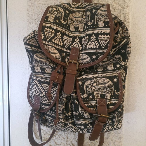 Backpack ethnic brown like new