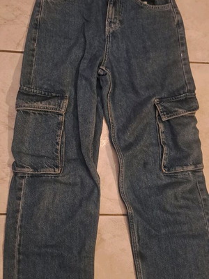 Bershka denim cargo pants like new, blue, size XS