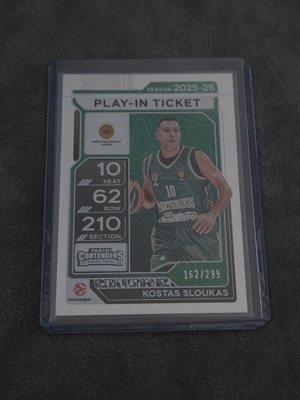 Kostas Sloukas Play-In Ticket Panini Contenders EuroLeague 2025-26 like new