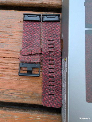 Garmin QuickFit 26 λουράκι μεταχειρισμένο, heathered red nylon