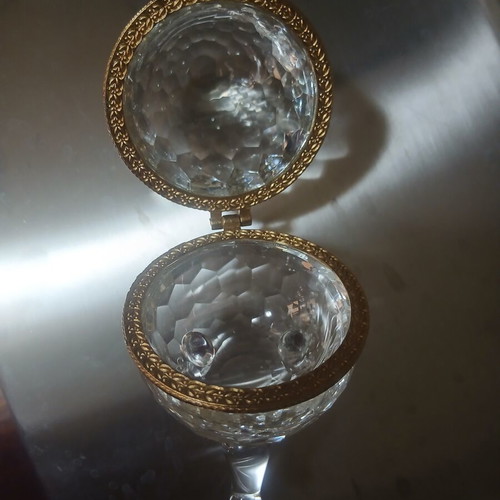 Crystal egg new decorative and caviar serving 10×6 cm