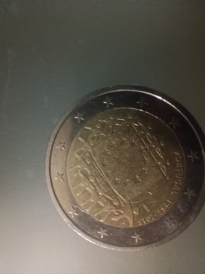 Portugal 2 euro 2015 flag coin used, circulated