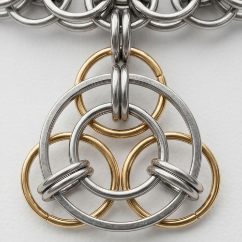 Stainless steel choker with unique charm new, gold and silver