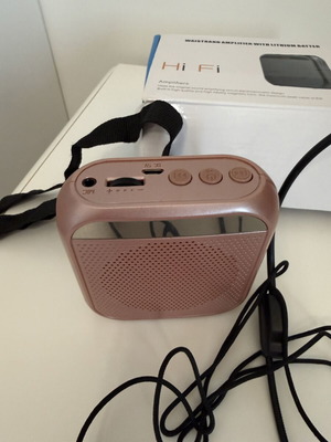 Φορητός ενισχυτής φωνής Hi-Fi 8W με headset μικρόφωνο, ροζ
