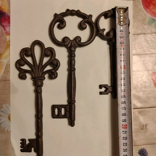 Restored antique keys from gates of Italian church