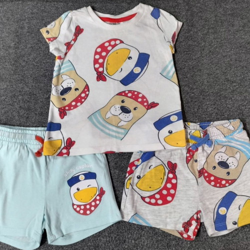 Summer clothing set mix and match for boy 9-12 months like new, 3 pieces