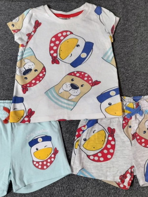 Summer clothing set mix and match for boy 9-12 months like new, 3 pieces