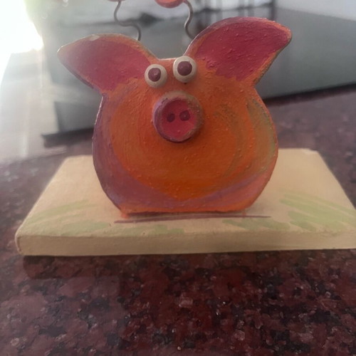 Clay napkin holder used, handmade