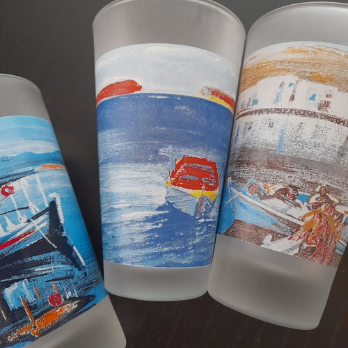 Glasses used, set of 3 with small marks