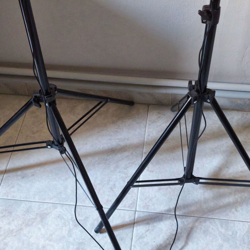 Set of 2 Ring Light 26cm with floor tripod up to 1.68m, phone holder