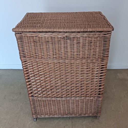 Wicker Storage Basket rectangular used with lid and handles