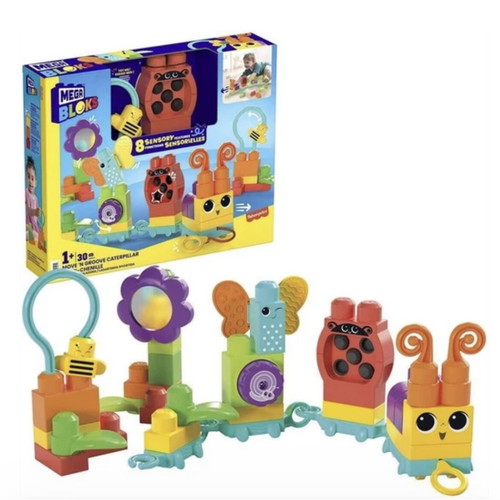 Fisher-Price Mega Bloks Caterpillar building blocks like new 12+ months