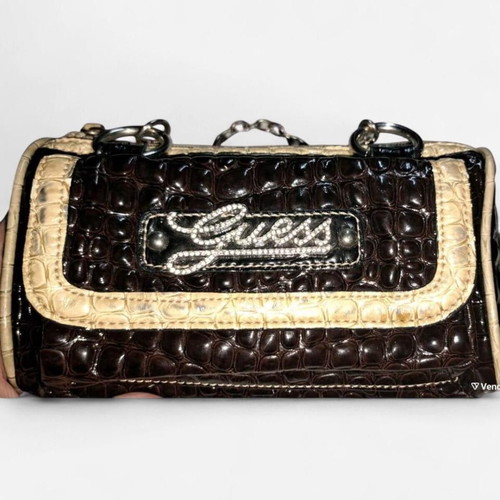 Guess vintage rare croc handbag, brown
