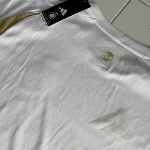Al Nassr 2024/25 Third White and Gold Jersey, Adidas replica